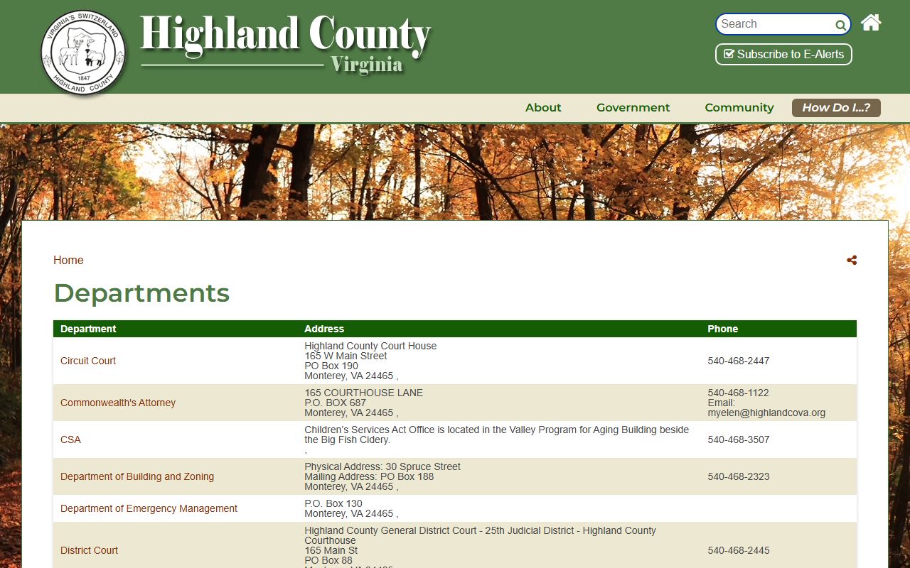 Highland County Sheriff's Office arrest records