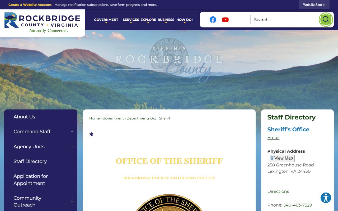 Rockbridge County Sheriff's Office arrest records